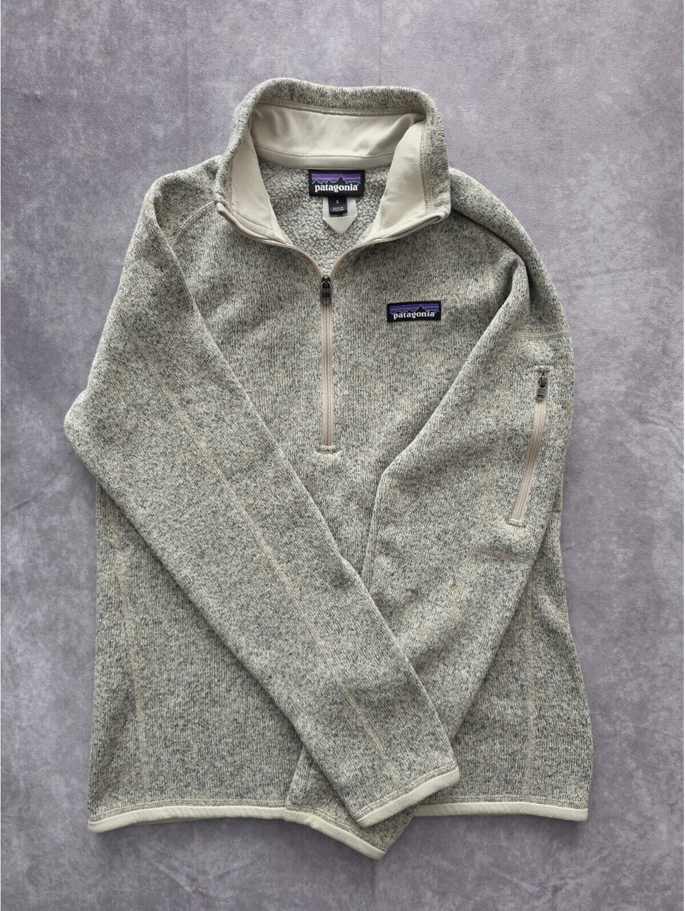 Patagonia Better Sweater Quarter-Zip Fleece Pullover Women's Small Heather Gray.
